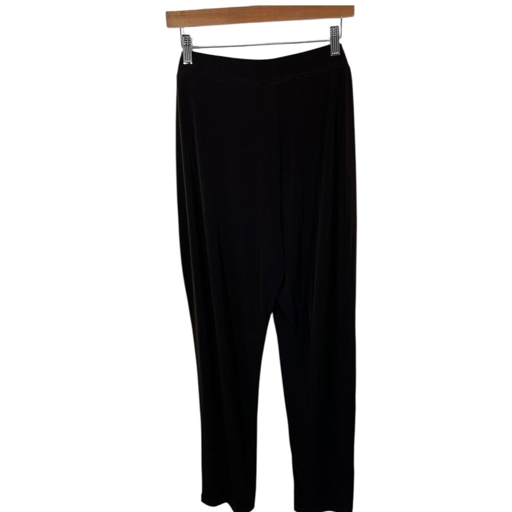 Susan Graver Liquid Knit Pull On Pants XLT Brown Straight Leg Travel Career - Picture 2 of 7